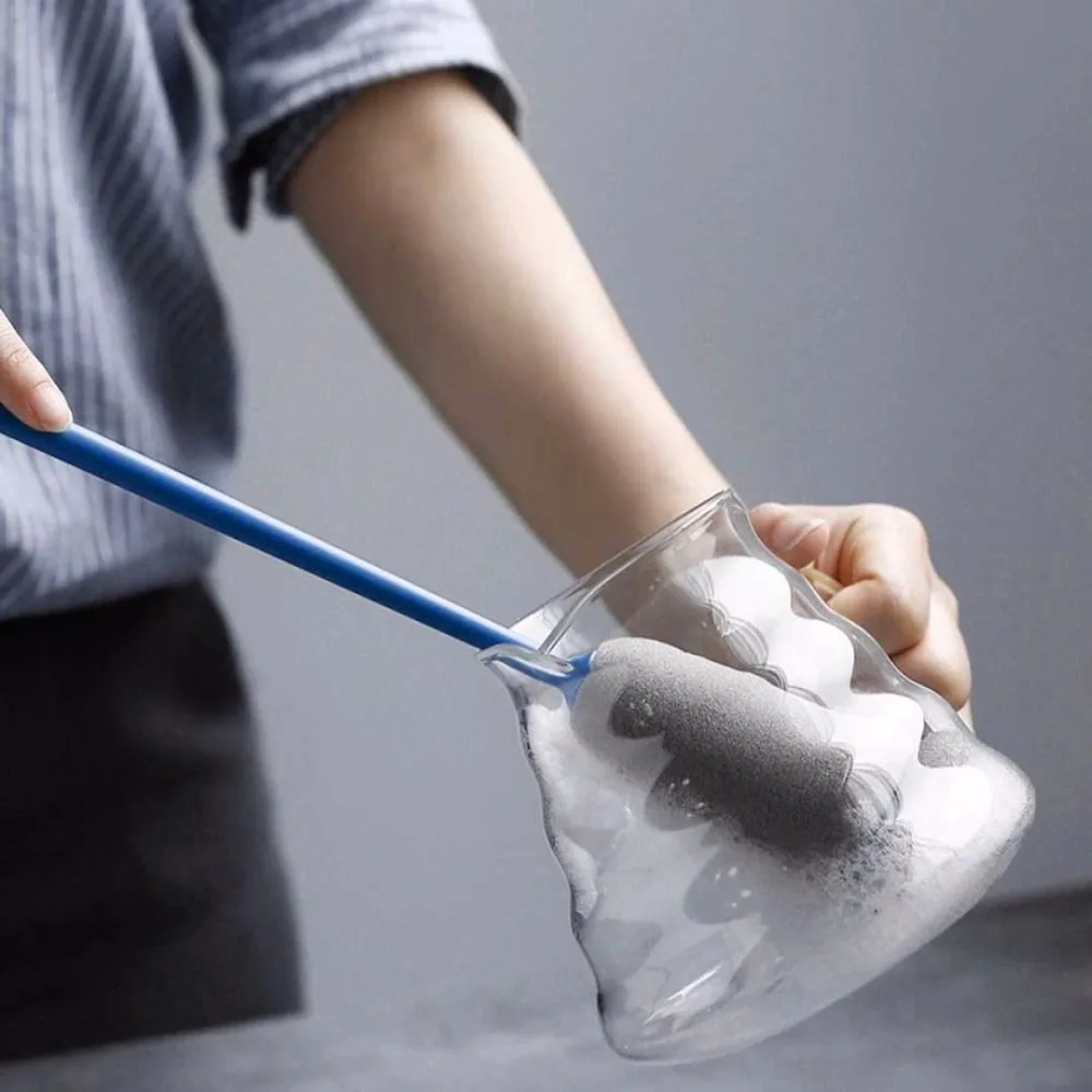  Xiaomi Tulip Sponge Cup Brush Long Handle Kitchen Cup Cleanning Tool for xiaomi smart home Cleaning - 32911786879