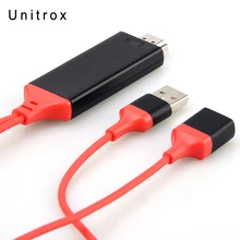 1080P HDTV Digital AV Adapter HDMI Cable USB 2.0 Male and Female HD Video Converter Code for iPhone tv Smartphone Android Phones