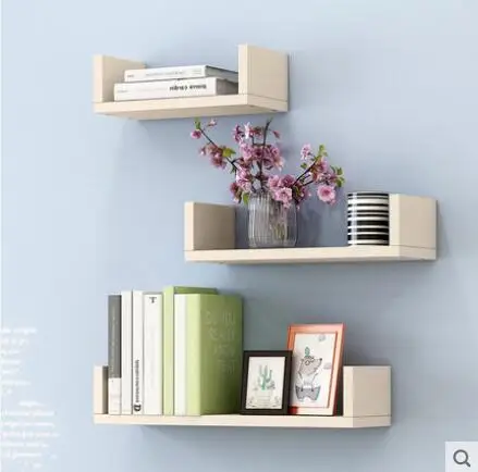 Луи моды Полки для растений Спальня простой современный Гостиная стены творческая книжный шкаф без перфорации - Цвет: G1