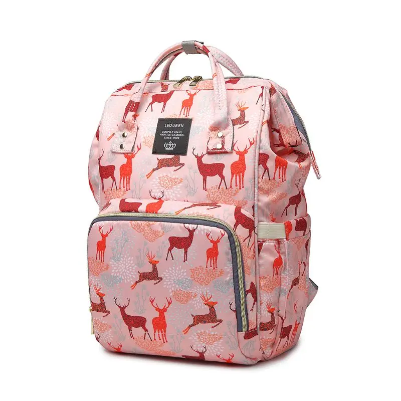 

Multi-function Large Capacity Mummy Bag Nappy Bottle Baby Travel Backpack Nursing Bags Pad Backpack