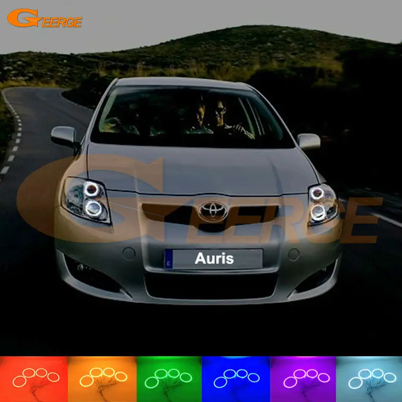 For Toyota Auris 2007 2008 2009 Europe Excellent Angel Eyes Multi-Color Ultra bright RGB LED Angel Eyes kit Halo Rings For Toyota Auris 2007 2008 2009 Europe Excellent Angel Eyes Multi-Color Ultra bright RGB LED Angel Eyes kit Halo Rings