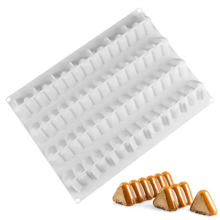 SILICONE MOUSSE MOLD Chain type triangle silicone mousse cake mold 3 d