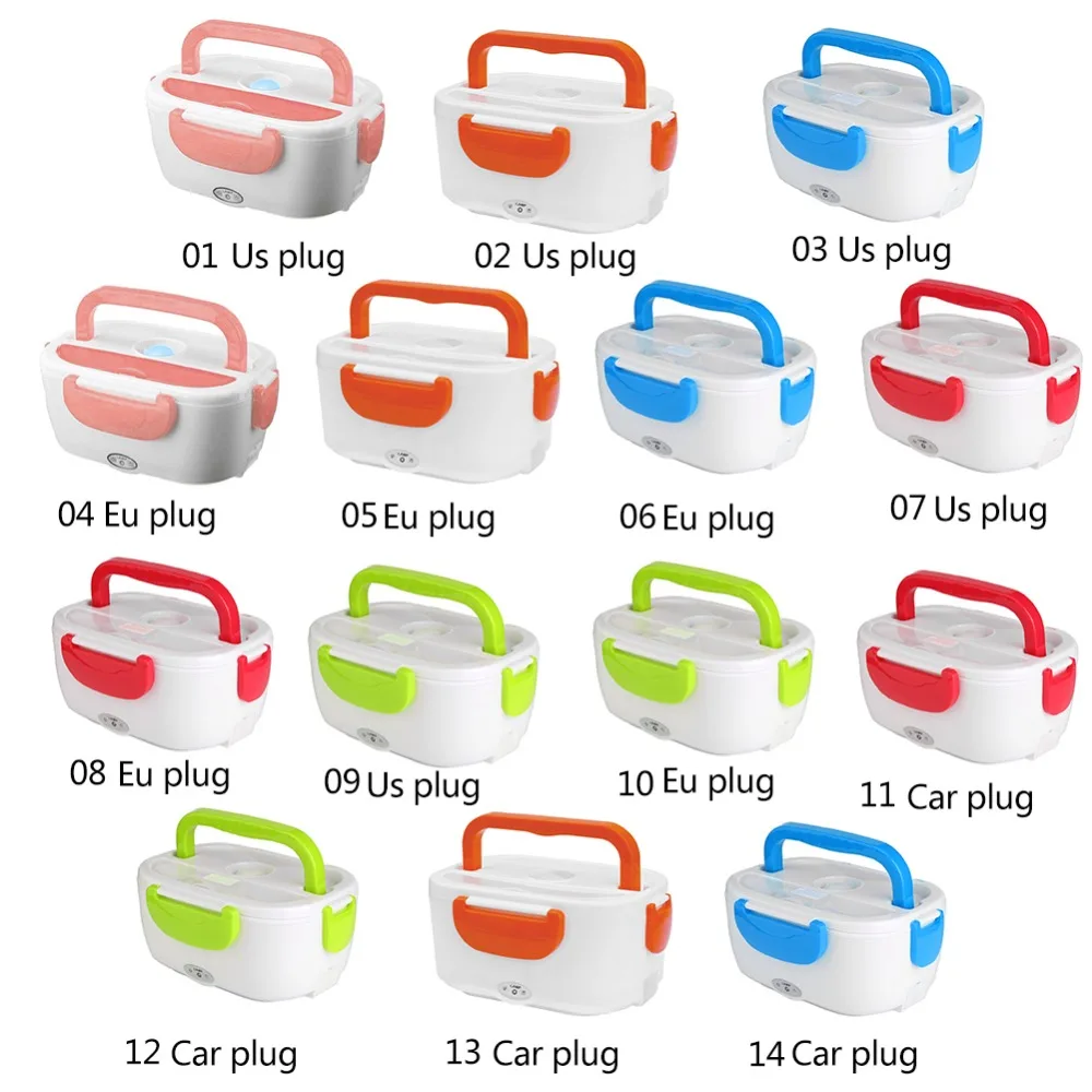 220V/110V Lunch Box Food Container Portable Electric Heating Food Warmer Heater Rice Container Dinnerware Sets for Home Dropship