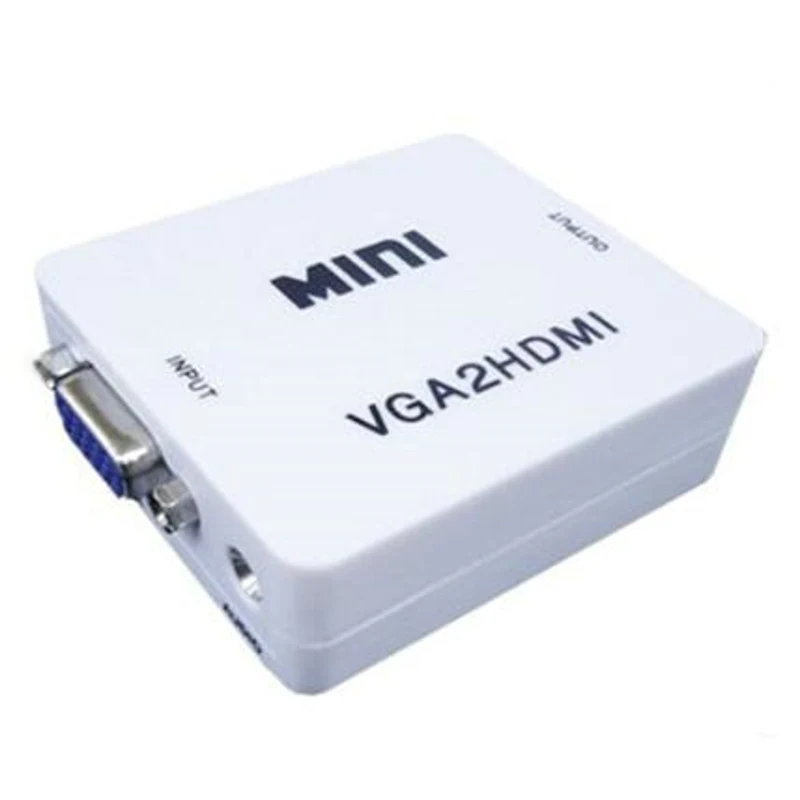  Dehyaton HD 1080 P Audio VGA A HDMI HD HDTV Video Converter Box Adattatore Con Cavo HDMI Per PC Del