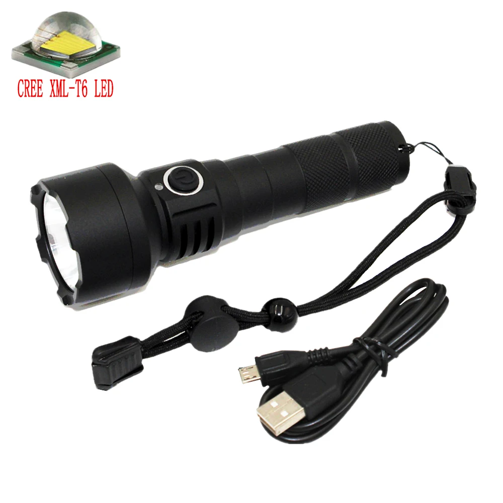 

USB Rechargeable XML T6 LED Flashlight 2000lm Tactical Torch Light 5 Mode Pocket Lamp lantern for Outdoor Hunting Camping