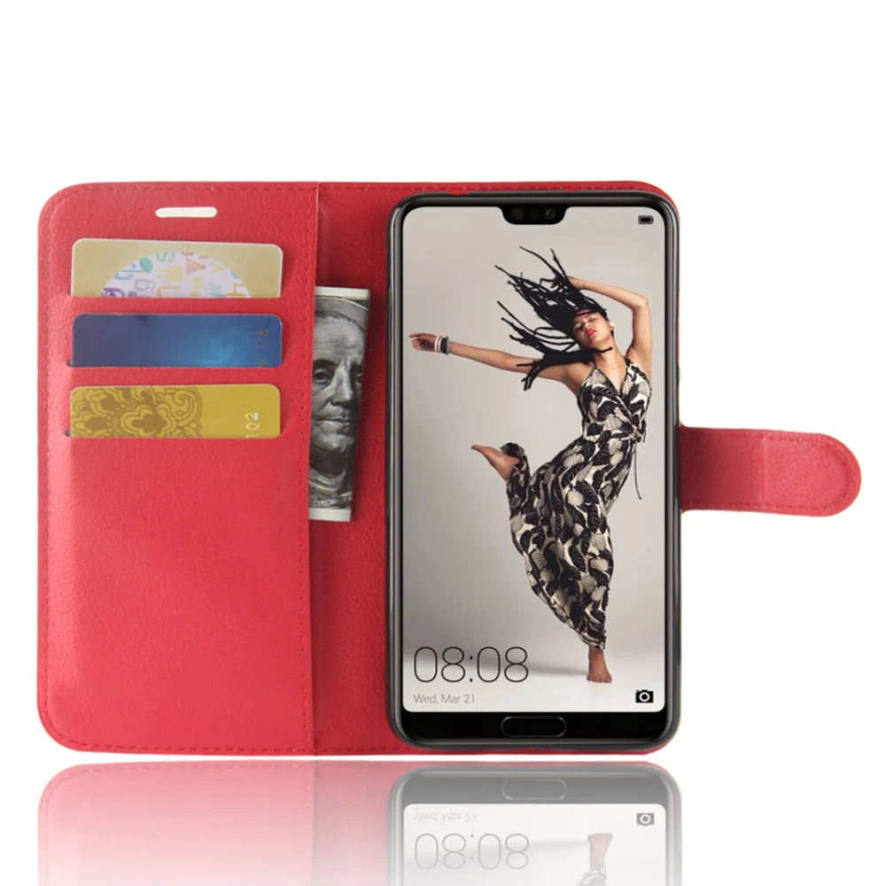 

YINGHUI for Huawei P20 Pro Cover Wallet Style Litchi Texture Leather Case Cover for Huawei P20 Pro Flip Case for Huawei P20 Plus