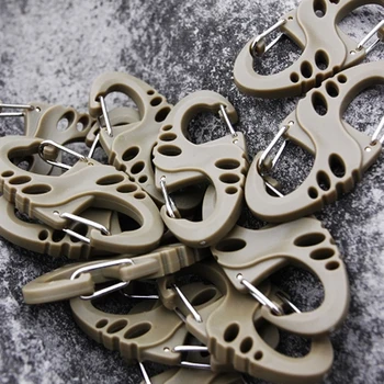 

e0259 Outdoor EDC M414 S Buckle 8-point buckle Anti-theft buckle Backpack zipper anti-theft lock Hiking buckle Backpack hook