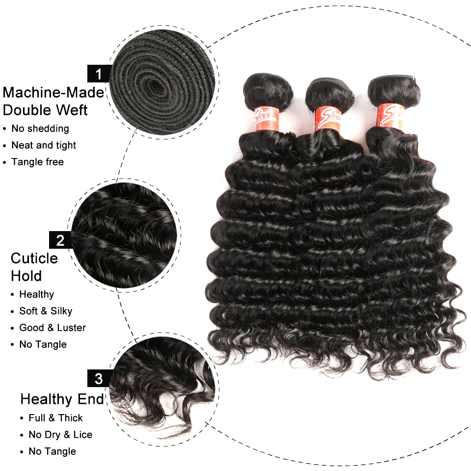 Sleek 360 Frontal With Bundles Brazilian Non Remy Hair Deep Wave Bundles With Frontal Free Part Swiss Lace Free Shipping Sleek 360 Frontal With Bundles Brazilian Non Remy Hair Deep Wave Bundles With Frontal Free Part Swiss Lace Free Shipping