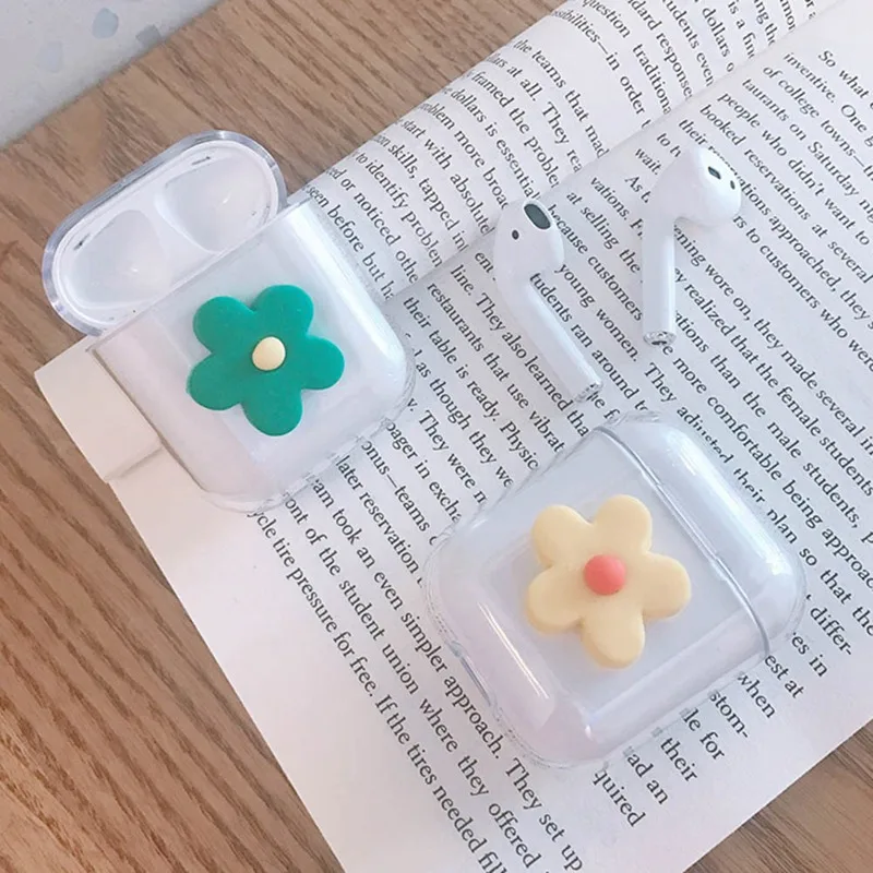 Fashion Silicone Airpods Wireless Cute Flower Earphone Charging Case Wireless Bluetooth Headset Protective Sleeve Cover