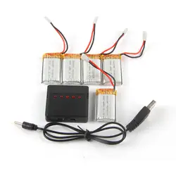 HIINST для JJRC H8/H31/H20 Радиоуправляемый квадрокоптер 5 pc 3,7 V 350 mAh Li-Polymer Батарея + пять безопасной Зарядное устройство JAN28