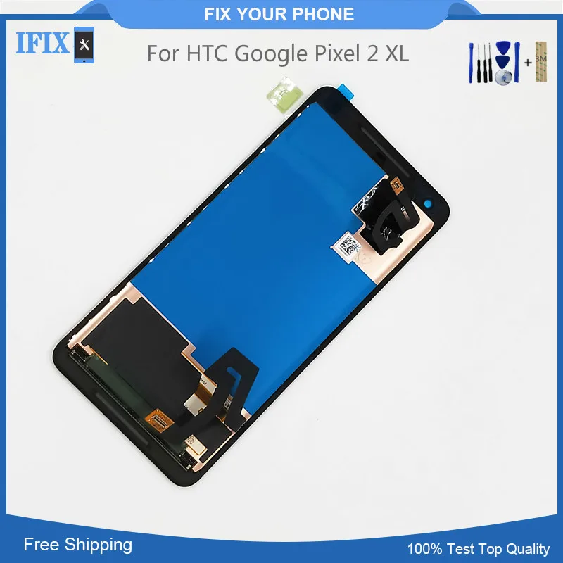 

6 inch For HTC Google Pixel 2 XL LCD Display With Touch Screen Digitizer Assembly for Nexus Pixel 2 XL 100pcs/lot