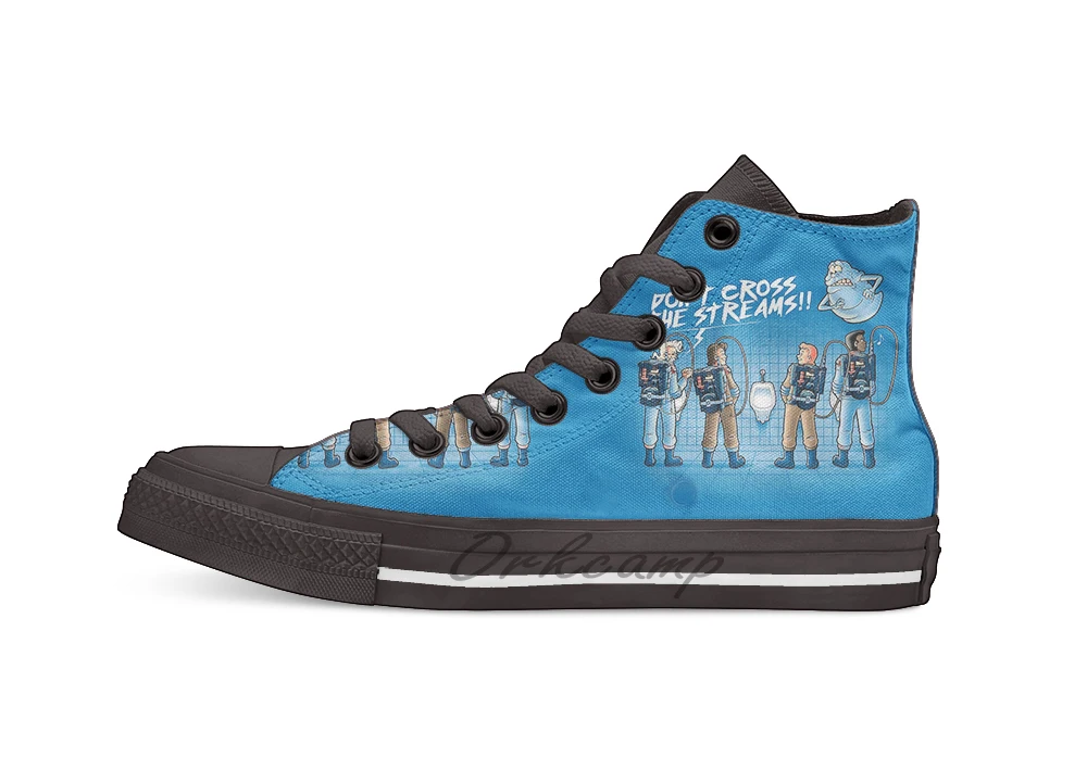 

Don't cross the streams Unisex High Top Canvas flat Casual Custom shoes Drop Shipping