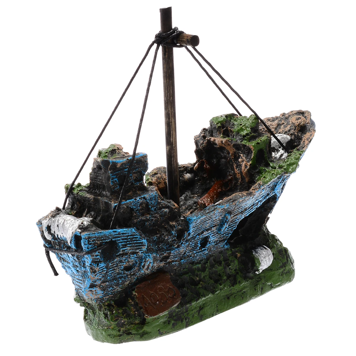Fish Tank Resin Pirate Ship Aquarium Pirate Boat Ornaments for Home Garden  Decoration