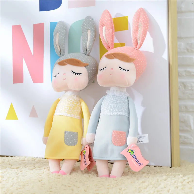 Куклы Metoo Bunny Angela в сером платье кролика мягкие куклы|doll gift|plush rabbitbunny doll |