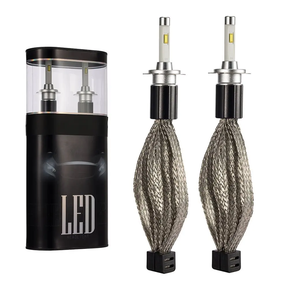 

New Upgraded R4 9600Lm Car LED Headlight H7 40W Car Fog Replace Light Source Driving Bulbs With Copper Cooling 6000K