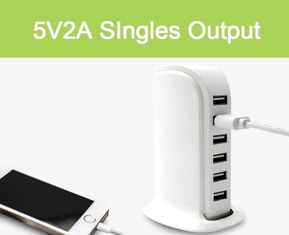 6USB Mobile Phone Charger 5V2A Output EU UK US AU Travel Universal Conversion Plug Socket Multi-port Charging For Electronic (9)