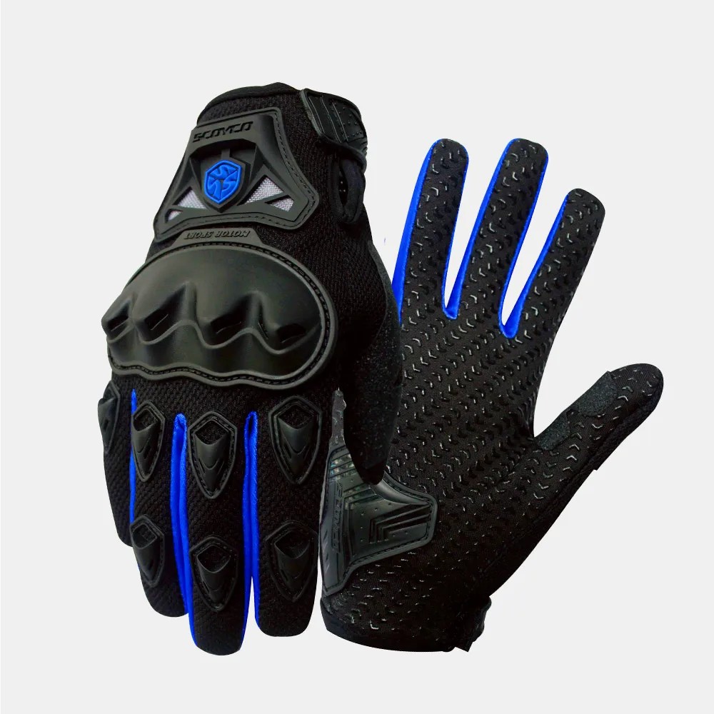 Перчатки SCOYCO moto rcycle дышащие перчатки для грязного велосипеда Guantes de moto защитные перчатки для рук для moto rcycle - Цвет: MC29 Blue gloves