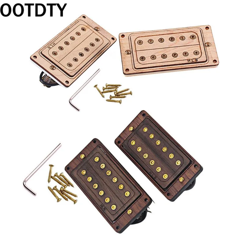 

Guitar Pickup Wood Humbucker Hexagon Pole Alnico V for LP 6 String New