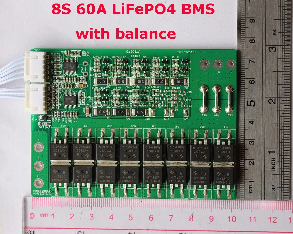 8S 60A LiFePO4 BMS/PCM/PCB плата защиты батареи для 8 пакетов 18650 батареи с балансом