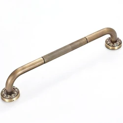 Antique Bronze Bathroom Accessory Set with Towel Shelf, Soap and Toilet Paper Holders (Grab bar)