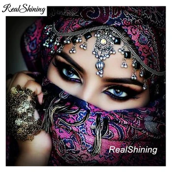 

REALSHINING 5d Diy Diamond Painting Mask Eyes Full Square Rhinestones Cross Stitch Diamond Embroidery Mosaic Needlework FS104
