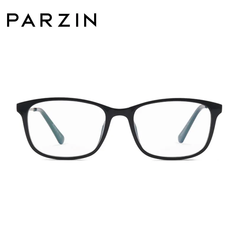 

PARZIN Fashion Eyeglasses Frames Women Glasses Frame Tr 90 Computer Optical Clear Lenses Reading Eyewear Black With Case 5055