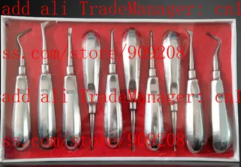 

Dental stainless straight bend invasive tooth extraction leavtoe tooth loosening remove tool kit sets