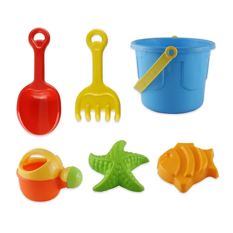 Buy LUOEM 6Pcs Castle Sand Tools Beach Set Multicolor