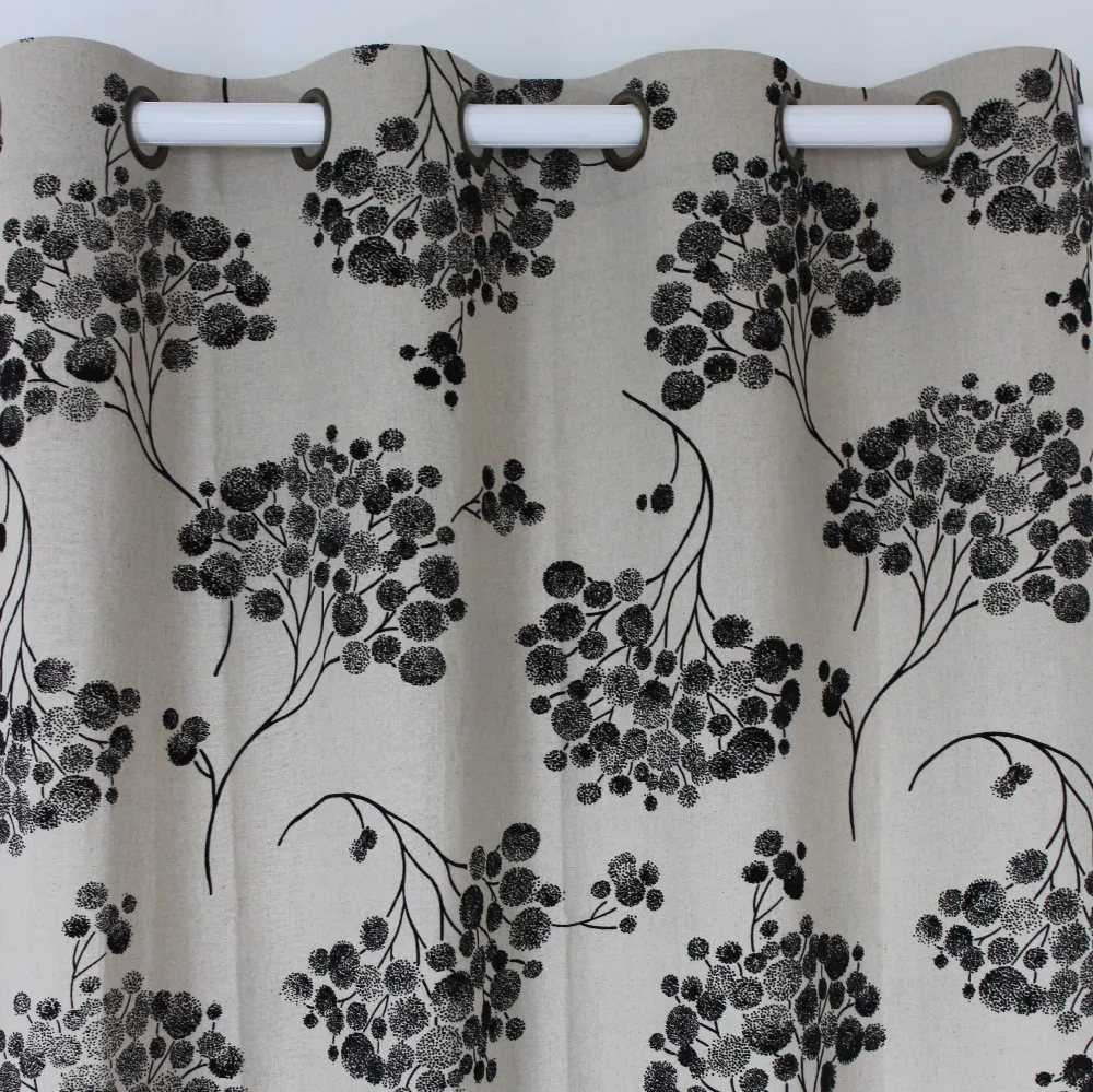 Vezo huis gordijnen gevlokt bloemen linnen katoen venster klaar gordijnen panel deur woonkamer thuis decoratieve curtain51x98.jpg