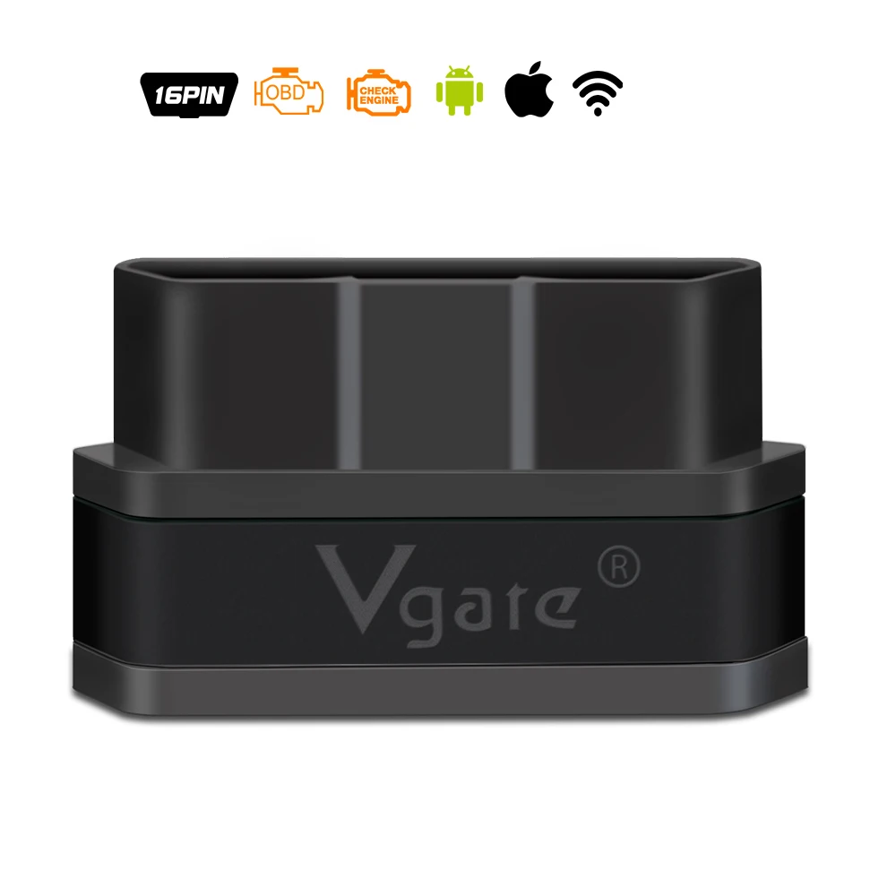 Vgate iCar2 ELM327 Wi-Fi OBD2 диагностический инструмент для IOS/Android/PC icar 2 Bluetooth Wifi ELM 327 OBDII считыватель кода сканер - Цвет: ICAR 2 WIFI