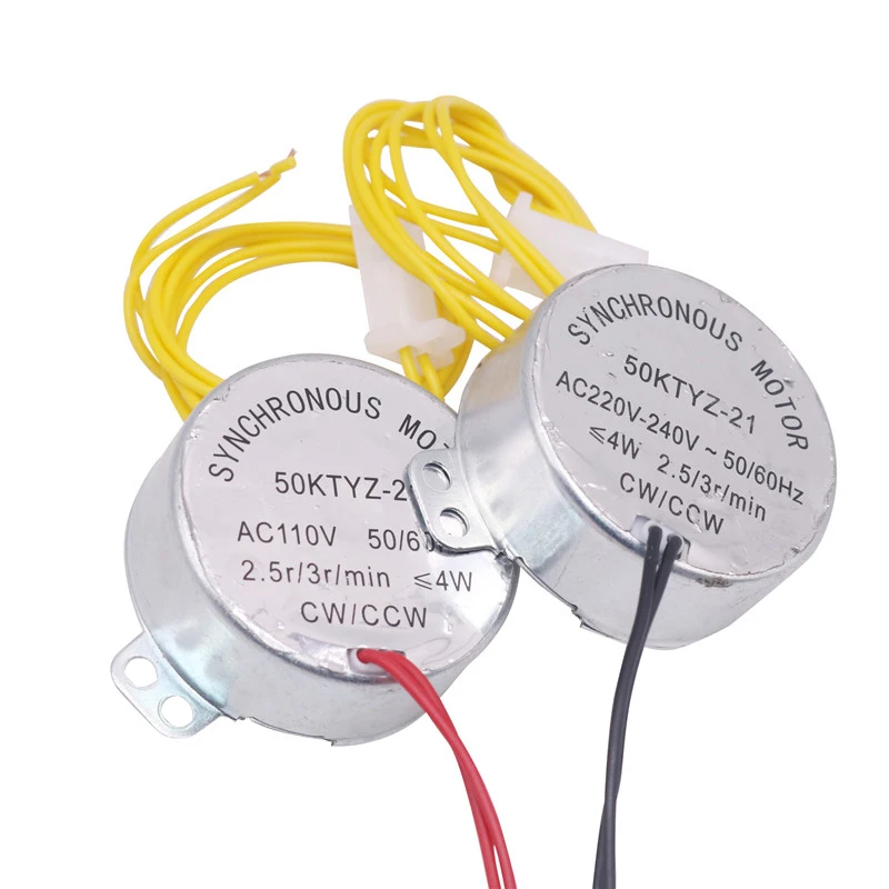 

10 pcs AC220V Or AC110V synchronous motor 2.5/3r/min CW/CCW 50KTYZ-21 Incubator automatic egg turning motor Farm chicken