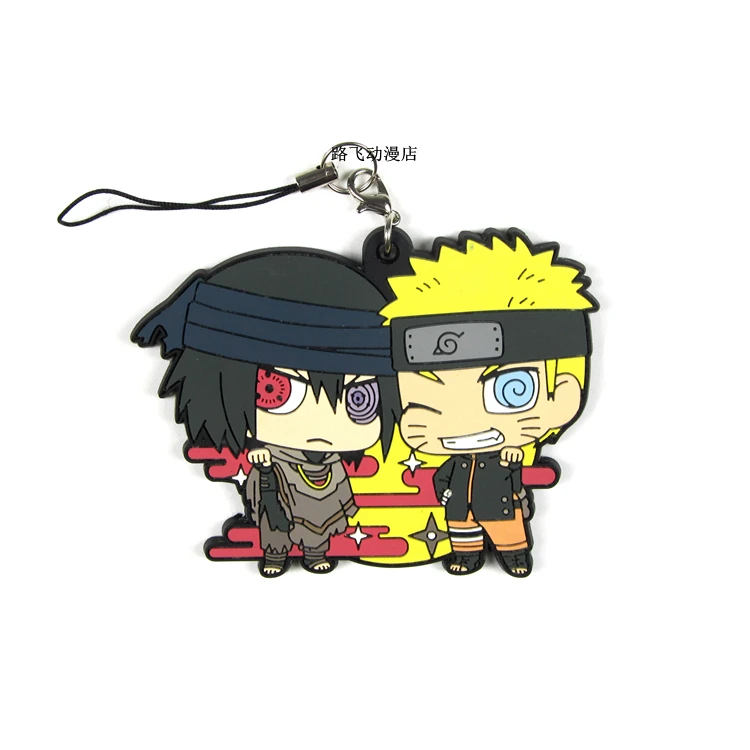 Аниме Модель Наруто фигурку резиновый брелок Uzumaki Uchiha Sasuke Haruno Sakura Umino Iruka кулон