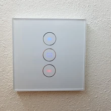 Wi-Fi занавес переключатель ЕС Wifi сенсорный занавес переключатель настенный переключатель Голосовое управление от Alexa/Google Phone управление для электрических занавес