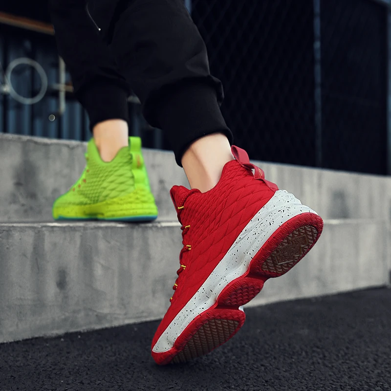 FANCIHAWAY Hot sell Breathable Basketball Shoes Men New High Top Cushioning Sneakers 15 Women Outdoor Sports Mens Big size 36-46 FANCIHAWAY Hot sell Breathable Basketball Shoes Men New High Top Cushioning Sneakers 15 Women Outdoor Sports Mens Big size 36-46
