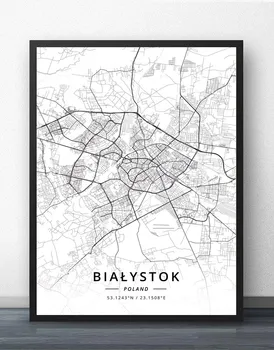 

Bialystok Bielsko-Biala Bydgoszcz Bytom Czestochowa Dabrowa Gornicza Elblag Gdansk Gdynia Gliwice Grudziadz Poland Map Poster