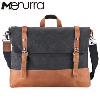 

2017 Canvas Leather Messenger Bags Men Vintage Military Army Crossbody Bags School Laptop Shoulder Bags Casual Travel Bags Male