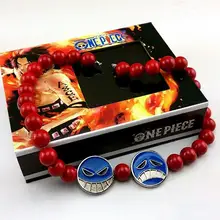 Один кусок обезьяны D Луффи brother Portgas D Ace красные бусины COS OP браслеты