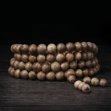 Аутентичные 108 бусины 8 мм модные молитвенные бусы браслеты мужские ювелирные изделия деревянный браслет натуральный агаровое дерево браслет мужские молитвенные бусы