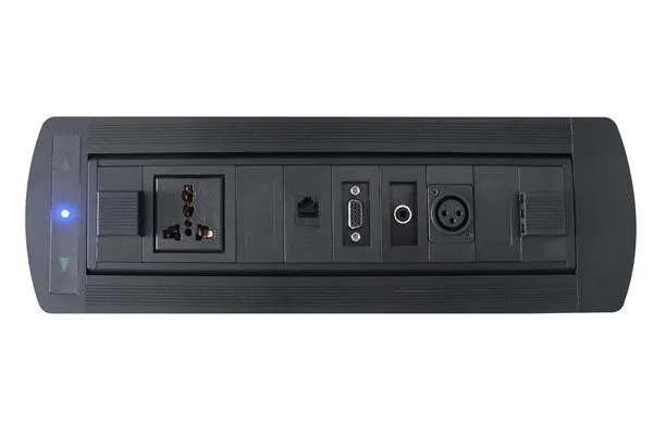 

ZDTOEM zdt-ep4 Electric Flipping Multifunctional Power RJ45 Canon VGA Audio Output Rotated Desktop Socket (offer customized )