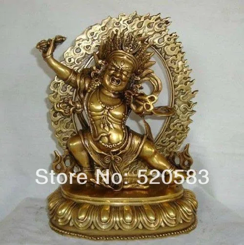 

free 9.8" Tibet Tibetan Buddhist Vajrapani buddha bronze statue fast
