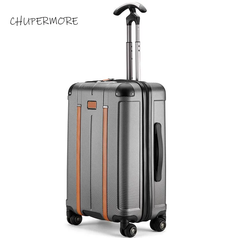 gray Chupermore модные сумки на колёсиках для женщин 2" Высокая емкость чемодан колеса 20 дюймов кабина дорожные сумки пароль тележка - Цвет: gray