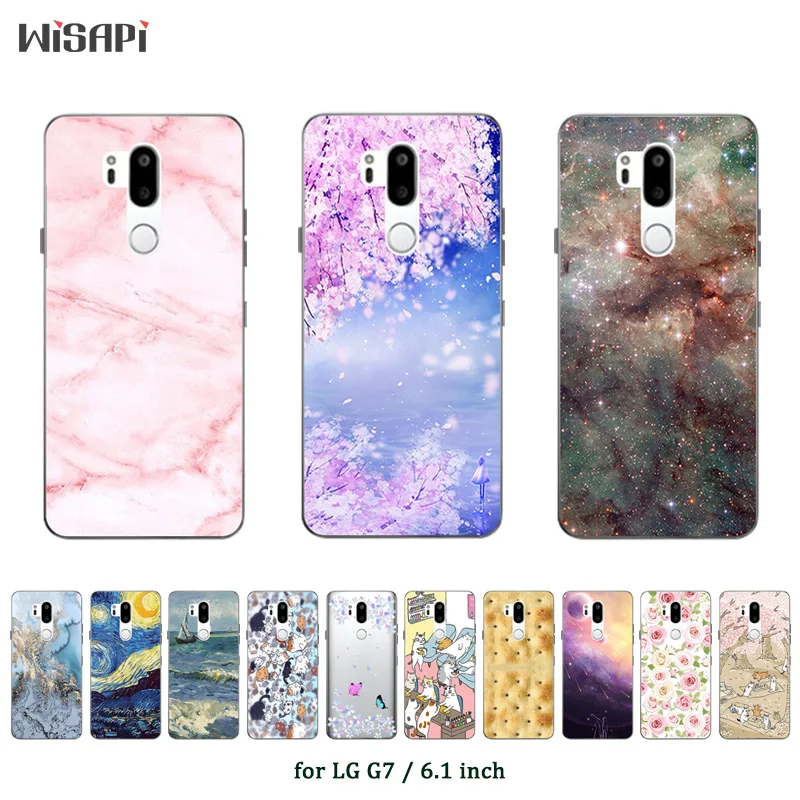 

TPU for LG G7 ThinQ Fitted Case 6.1" for LG G710 Back Cover Soft Silicone Fashion Printed Covers for LG G710 Full Protective