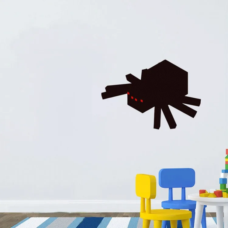 

MINECRAFT SPIDER, Minecraft Wall Stickers Wallpaper Minecraft Party Decorations Wall Art Decals, Vinyls Kids Rooms Home Decor