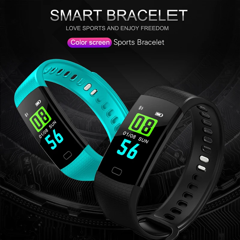 

Y5 Color Screen Smart Watch Women Sport Fitness Bracelet Track Pedometer Hear Rate Blood Pressure Monitor Women Smart watch
