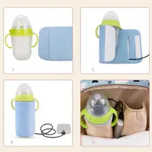 Открытый Портативный USB бутылочек крышка изоляции бутылочка для кормления термостат