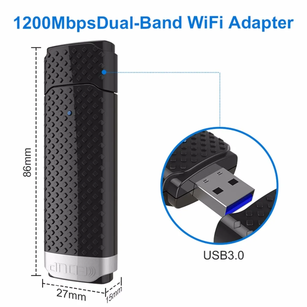 EDUP EP-AC1617 1200Mbps High Speed USB WiFi Adapter Receiver