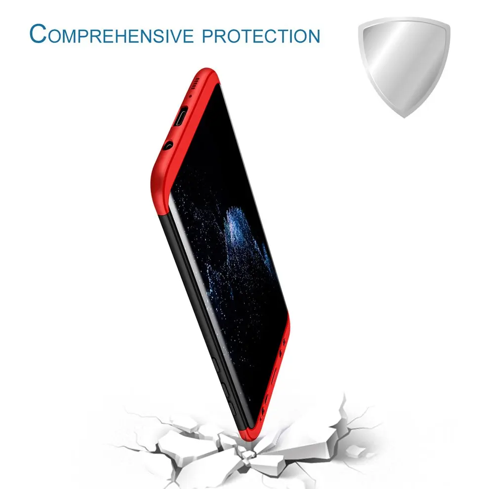 

5 Pcs Ultra Slim Hard Case Full Protective Phone Cover Red Black Shockproof Case Cover For Samsung Galaxy S8 S8 Plus Hot Sale