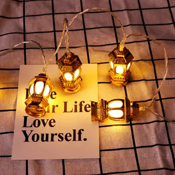 

10LED String Fairy Light Battery Operated Lamp Party Castle Lantern Shape Decor
