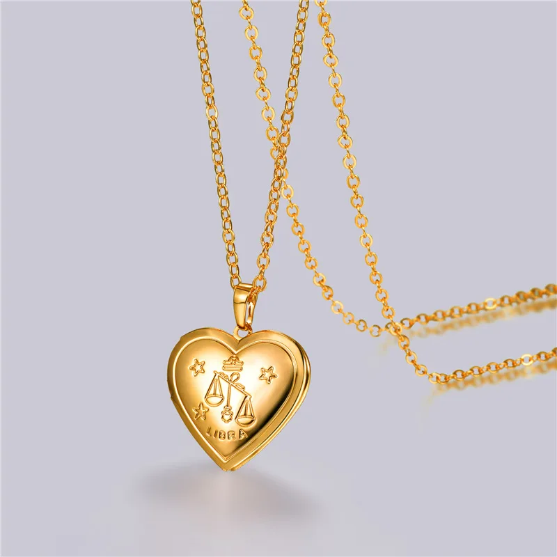 Collare Libra Pendant Heart Locket 