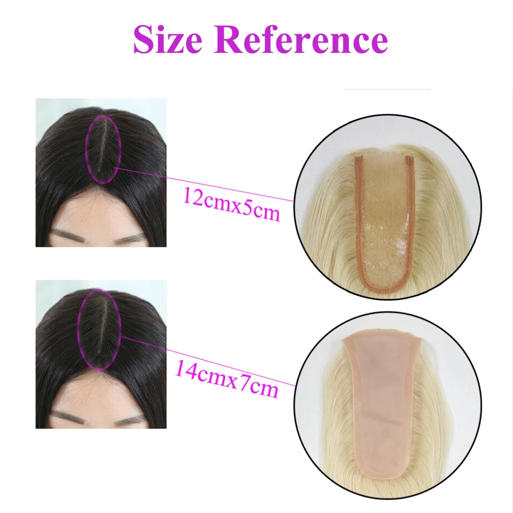 Günstig Seide Basis Menschliches Haar Topper Blond PU 100% Reines Haar ShowCoco Slawischen Haar Stück 150% Dichte Haut Clip in Toupet haar Für Frauen